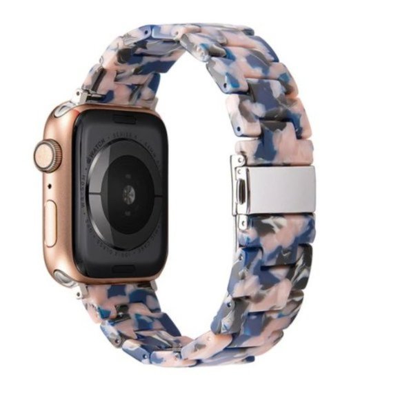 NEW Resin PINK BLUE Strap Band for Apple Watch